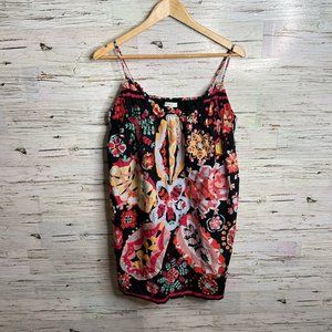 See by Chloe red dress black floral size 8